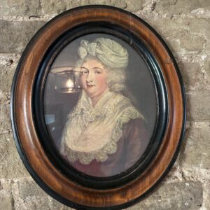 Oval framed image of a Woman